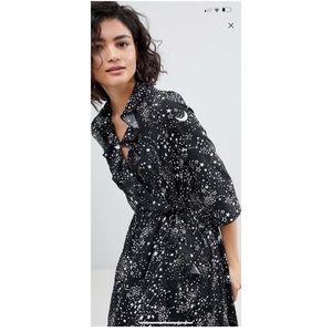 Vero Moda Star Print Wrap Maxi dress